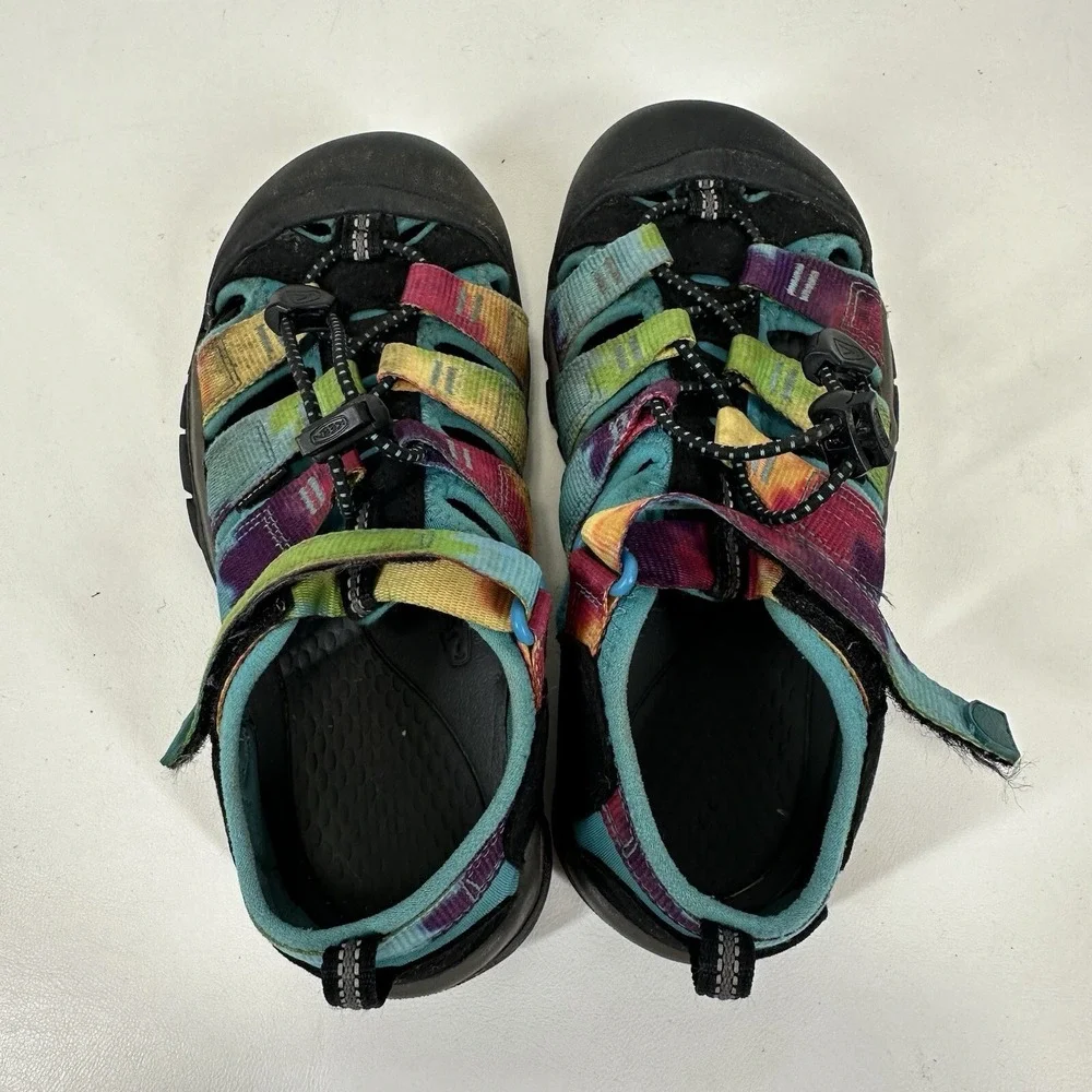 KEEN Newport H2 Rainbow Tie Dye Sandal Big Kid Size 2 Water Hiking Sport Shoes